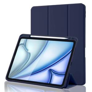 lot 2106 image: Case for iPad Air 11 Inch M4 2026 8th GenM3 2025M2 2024, iPad Air 5th4th Gen 10.9 Inch 20222020 Slim Stand Cover with Pencil Holder, Supports Apple Pencil Charging, Auto WakeSleep (Navy Blue)