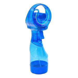 lot 2139 image: O2COOL LED Deluxe Handheld Misting Fan Battery Powered Dark Blue