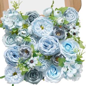 lot 2144 image: Serwalin Artificial Flowers,Light Blue Silk Fake Flowers for Wedding Decor