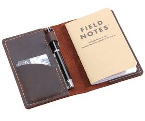 lot 2147 image: Robrasim Leather Journal Cover for Field Notes, Notebook Cover for Moleskine Cahier, Handmade Vintage Leather Cover for 3.5 x 5.5 Notebooks, Coffee