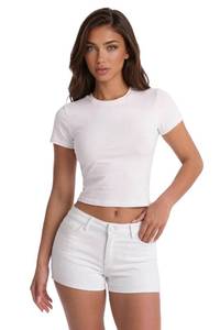 lot 2149 image: Hybrid & Company Denim Shorts SH44876 White XS