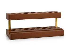lot 2160 image: LUMRRSK Pencil & Pen organizer for Desk,Wooden pen holder with Phone Stand for Office & Home,Solid Walnut Pencil Display Stand (Double-row - Walnut)