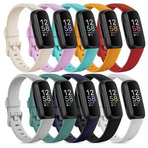lot 2174 image: Farluya 10 Pack Bands Compatible with Fitbit Inspire 3,Soft Sport Straps Silicone Replacement Wristband for Fitbit Inspire 3 Tracker Smart Watch for Women Men, Large