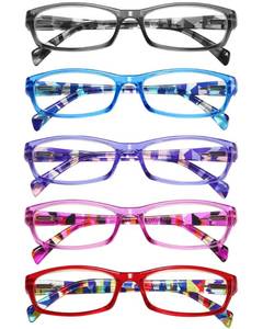 lot 2182 image: Gaoye 3.0 Reading Glasses for Women, 5 pack Fashion Readers for Women Spring Hinge Eye Glasses, Blue Light Reading Glasses