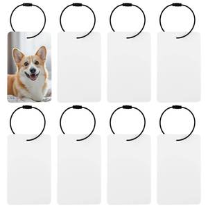 lot 2195 image: Framendino, 30 Pack Sublimation Luggage Tags Blanks PET Label with Wire Rings for Travel Suitcase Bags