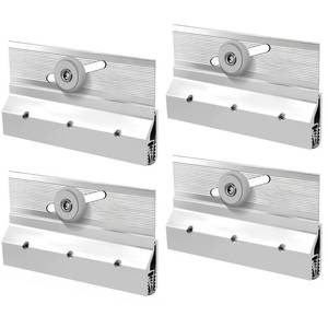 lot 2197 image: 4 Pack M 6053 Frameless Shower Door Roller Assemblies �� 34 Plastic Wheels with Ball Bearings,Chrome Aluminum Bracket,Replacement Kit for Glass Sliding Doors Parts