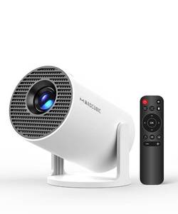 lot 2198 image: Magcubic Mini Projector with WiFi and Bluetooth, 4K Support Smart Portable Projector, Small Proyector with 200ANSl & AutoKeystone, 180° Rotation HY300Pro Video Proyector for Bedroom, Movie, Outdoor