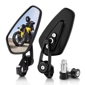lot 2199 image: MICTUNING Motorcycle Mirrors - 78 (22mm) Bar End Rear View Mirrors