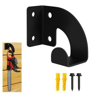 lot 2203 image: Ertuohg Chainsaw Hanger, Heavy Duty Chainsaw Wall Mount Holder, Organizer Mounted Chainsaw Rack, Chain Saw Hanger for Garden, Garage, Workshop, Black Metal