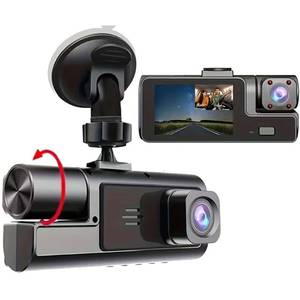 lot 2208 image: Dash Camera with 170° Wide Angle Vehicle Cam, 1080P HD Car Front and Rear Inside Dashcam Car Video Recorder, Night Vision, Loop Recording, G-Sensor, 24H Parking Monitor (SD Card NOT Included)