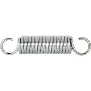 lot 4113 image: Prime-Line SP 9624 Extension Spring, Spring Steel Construction, Nickel-Plated Finish, 0.120 GA x 1316 In. x 4 In., Single Loop Open, (2 Pack)