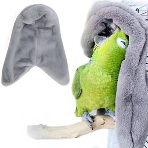 lot 6336 image: SIMENA Bird Blanket for Cage, Corner Fleece Bed for Birds, Cozy Bird Warmer, Parrot House for Cage, Cuddle Nest Hanging Toy for Lovebirds Parakeet (Grey, XL)