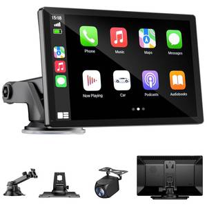 lot 7579 image: 9 Wireless Apple Carplay Screen for Car & Android Auto with Backup Camera