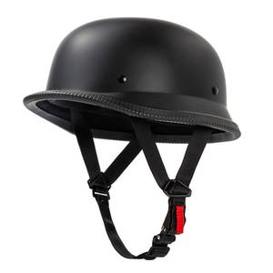 lot 7591 image: German Style Motorcycle Helmet, Thin Skull Cap Half Shell Helmet for Adult Men Women, Retro Half Face Helmet for Cruiser Scooter Chopper, DOT Approved (Matte Black, Large)