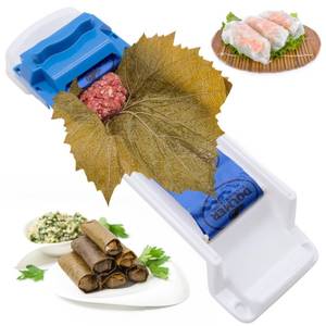 lot 7611 image: Grape Leaves Roller Machine, Vegetable Meat Rolling Tool, Kitchen DIY Dolma Sarma Sushi Maker for Beginners