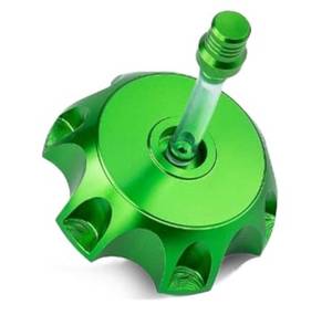 lot 8269 image: E-riding 49.5mm Gas Fuel Tank Cover Cap, CNC Aluminum Alloy Dirt Bikes Gas Cap with Breather Valve for 50cc 70cc 90cc 110cc 125cc 140cc 150cc 160cc Pit Dirt Motor Bike, Not Fit for ATV (Green)
