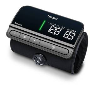 lot 8279 image: Beurer BM81 easyLock Automatic Upper Arm Blood Pressure Monitor, Smart Cuff Without Cables for Fast Measurement, Bluetooth, 240 Memory Sets, Data Transfer to Apple Health and co.
