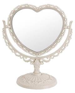 lot 8285 image: XPXKJ 7 Inch Vintage Heart Mirror - Elegant Desk Makeup Mirror with Double Sided 360 Degree Rotation Vanity Mirror for Coquette Room Decor