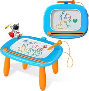 lot 8291 image: Kikidex Magnetic Drawing Board, Toddler Girl Toys for 1-3 Year Old, Doodle Board Pad Learning and Educational Toys for 1 2 3 Year Old Baby Kids Birthday Gift (Light Blue)