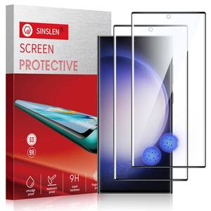 lot 8294 image: ��2 Pack��Sinslen Screen Protector for Galaxy S23 Ultra , S23ultra Tempered Glass Screen Protector, 3D CurvedAnti-ScratchAnti-Fingerprint Tempered Glass Screen Protector for Samsung Galaxy S23 Ultra 5G