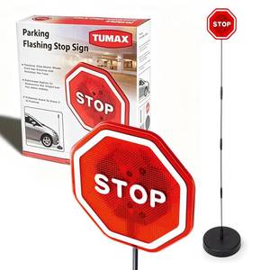 lot 8308 image: TUMAX LED Flashing Garage Parking Sign, Adjustable up to 54, Red, 1 Pack