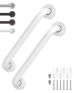 lot 8310 image: Tesuchan 2 Pack 12 Inch Grab Bars for Wall White