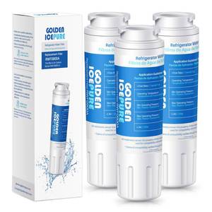 lot 8340 image: GOLDEN ICEPURE RWF0900A Refrigerator Water Filter, Replacement for MAYTAG UKF8001, Whirlpool Filter 4 EveryDrop EDR4RXD1, Mfi2570fez Msd2651heb, 4396395, 469006, 3PACK