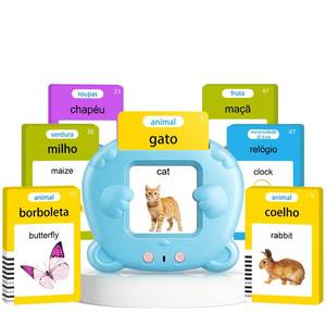 lot 8341 image: Brazilian Portuguese English Bilingual Talking Flash Cards for Toddlers