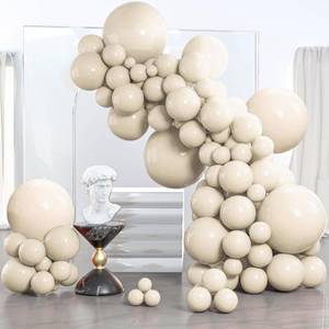 lot 8354 image: PartyWoo White Balloons 140pcs Sand Beige Cream Ivory Color 18 12 10 5 Inch