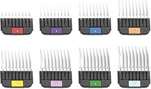 lot 8360 image: Wahl Pro Animal Stainless Steel Attachment Combs - 8 Cutting Lengths - Color-Coded Dog & Cat Clipper Guides - Animal Grooming Essentials - Snag-Free Cutting - Multicolor 2