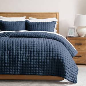 lot 11162 image: WDCOZY Navy Blue Twin Size Quilt Bedding Sets with Pillow Sham, Lightweight Soft Bedspread Coverlet, Quilted Blanket Thin Comforter Bed Cover, All Season Summer Spring, 2 Pieces, 68x90 inches