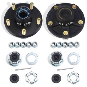 lot 11168 image: GREPSPUD 5 on 4.5 Trailer Hub Kits for 2000 lb 1-116 Straight Spindle (Slight Use)