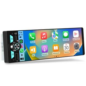 lot 11185 image: Single Din CarPlay Multimedia Receiver 6.5 Wireless Android Auto Stereo