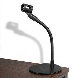 lot 11186 image: Angksorm 13-Inch Desktop Gooseneck Microphone Stand, Weighted Metal Base