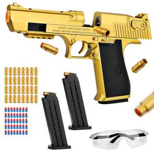 lot 12195 image: Toy Gun with Soft Bullets, Toy Pistol with 32Pcs Jump Ejecting Mag, 40 Pcs EVA Darts Toys Foam Blaster, Gifts for Boys Kids and Girls Ages 14