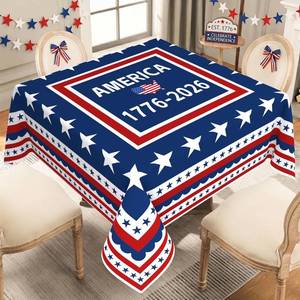 lot 12212 image: Faptoena Square Tablecloth 70�70 inch 4th July Table Cloth 250th Anniversary Independance Day Decorations for Dining Room Coffee Table