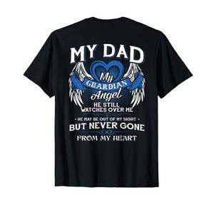 lot 12213 image: My Guardian Angel My Dad He Still Watches Over Me Angel Tee T-Shirt (Grey 2XL)