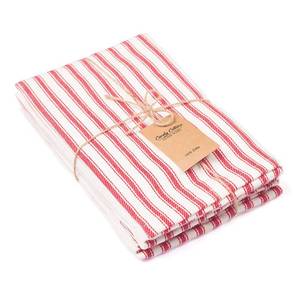 lot 12228 image: Candy Cottons Cloth Napkins Pk of 6 Spring Easter Basket Decor Christmas Washable Cotton Dinner Cloth NapkinsRed and White French Stripes 18x18 in Kitchen Party Hotel BBQ Restaurant Dinner Napkins