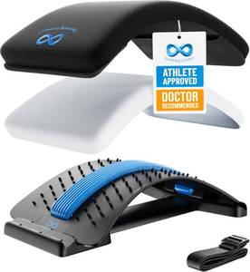 lot 12229 image: Everlasting Comfort Lumbar Support Board Back Stretcher for Lower Pain Relief - Adjustable Spine Decompression with 88 Acupressure Nodes - Back Cracking Device with Chair Strap for Posture Correction