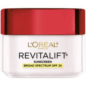 lot 12253 image: LOr�al Paris Revitalift Anti-Wrinkle and Firming Face Moisturizer with SPF 25, Pro-Retinol and Centella Asiatica, Paraben Free, 1.7 oz (Packaging may vary)