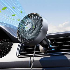 lot 12256 image: USB Car Vent Fan, 3-Speed Quiet Brushless Hook Mount Air Circulator
