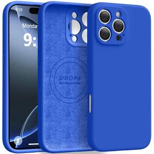 lot 12271 image: Ktele Magnetic for iPhone 16 Pro Max Case Compatible with Magsafe Premium Silicone Satin-Smooth Touch Slim Shockproof Anti-Scratch Microfiber Lining Case, 6.9 inch, Klein Blue