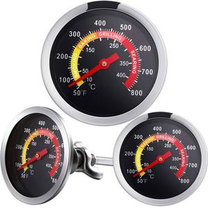 lot 12281 image: Frienda 3 Packs Charcoal Grill Temperature Gauge Thermometer Gauge Wood Barbecue Charcoal Grill Thermometer Heat Indicator for Lamb Beef Meat Cooking, 2-38 Inch Dial and 2-78 Inch Stem
