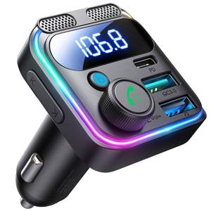 lot 12291 image: JOYROOM 81W Bluetooth 6.0 Car Adapter Wireless FM Radio Transmitter