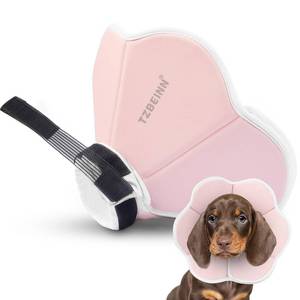 lot 12315 image: Soft Dog Cone Collar Alternative for Medium Dogs(Small&Medium Dachshund Beagle Shiba lnu), Adjustable Protective Dog Recovery Cone, Elizabethan Comfortable Neck Pillow Cone After Surgery Anti Licking