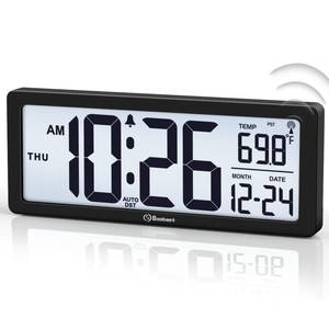 lot 12321 image: Soobest 8.5 Small Atomic Clock, Auto Nightlight, Manual Backlit, Black