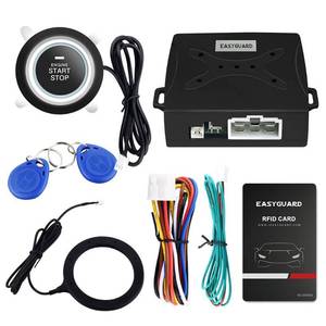 lot 12324 image: EASYGUARD EC004 Smart RFID Push Engine Start Button kit & Keyless Go System Upgrade Key Start to Push Start Cars Fits for Most DC12V Cars