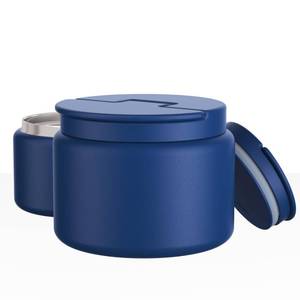 lot 12328 image: Misonea 14.5oz Soup Thermo for Hot Food Kids Vacuum Insulated Food Jar Twist-Free Soup Thermo for Hot Food Kids Leakproof Stainless Steel Wide Mouth Lunch Container, Blue