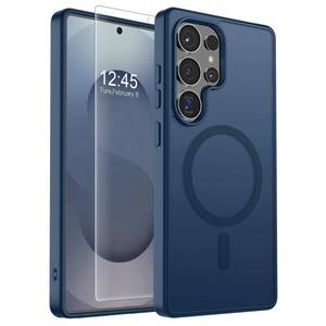 lot 12330 image: SUPFINE Magnetic for Samsung Galaxy S25 Ultra Case with Screen Protector, (Built-in Magnets) (Military Grade Drop Protection) Slim Translucent Shockproof Phone Case,Sapphire Blue