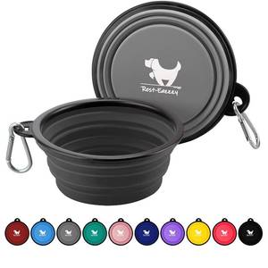 lot 12345 image: Rest-Eazzzy Collapsible Dog Bowls, 2 Pack Sturdy Portable Dog Water Bowls